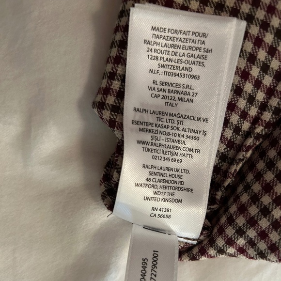 CLASSIC RALPH LAUREN BLOUSE SIZE 6 - Brown/creme/forest green/burgundy red - Picture 8 of 11